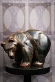 Royal Copenhagen glazed stoneware figure of brown bear. 
RC# 21519...