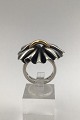 Georg Jensen Sterling Silver / Gold Ring No. 400 Lene Munthe Measures Ring Size 51 (US 5½)  ...
