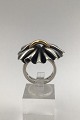 Georg Jensen 
Sterling Silver 
/ Gold Ring No. 
400 Lene Munthe 
Measures Ring 
Size 51 (US 5½) 
 ...