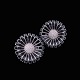 Georg Jensen. 
Sterling Silver 
Daisy Ear Clips 
with black 
Enamel - 33mm.
Crafted in 
Denmark by ...