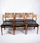 Set of 6 Dining Room Chairs - Model U20 - Teak - Black leather - Johannes 
Andersen - Uldum Møbelfabrik - 1960
Great condition
