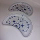 Pair of kidney-shaped dishes from Royal Copenhagen in blue fluted porcelain
