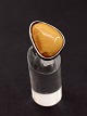 Sterling silver ring with amber