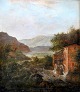 Møller, Jens 
Peter (1783 - 
1854) Denmark: 
Landscape with 
goats by a 
water mill. 
Giessbach on 
...