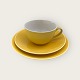 Royal 
Copenhagen, 
Aluminia, 
Confetti, 
Yellow teacup 
trio set, Plate 
17cm in 
diameter, Cup 
9.5cm ...