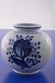 Royal 
Copenhagen 
faience, Blue 
Tranquebar 
round vase no. 
11-1163. Height 
11 cm.  4 5/16 
inches. ...