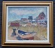 Godycki-Cwirko, 
Dmitri (1908 - 
1988) 
Denmark/Latvia: 
Harbor scene 
from Bornholm. 
Oil on canvas. 
...