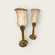 Hurricane 
candlesticks in 
brass and 
glass, set of 
2. 43.5 cm 
high, 12.8 cm 
in diameter 
*Nice ...