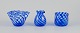 Glashytten, 
Nykøbing 
Sjælland, 
Denmark
Bowl, vase, 
and pitcher in 
mouth-blown art 
glass. Blue ...