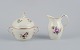 Royal 
Copenhagen, 
"Frijsenborg". 
Sugar bowl and 
creamer.
Decorated with 
floral motifs, 
gold ...