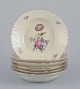 Royal 
Copenhagen 
"Frijsenborg". 
Six deep plates 
in hand-painted 
porcelain with 
floral motifs 
and ...