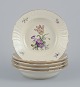 Royal 
Copenhagen 
"Frijsenborg". 
Five deep 
plates in 
hand-painted 
porcelain with 
floral motifs 
...