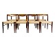 Sæt Af 8 Spisebordsstole - Palisander - Sæde I Planflet - Tappede Samlinger - 
Henry W. Klein - Bramin - 1960
Flot stand
