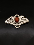 Art nouveau silver brooch
