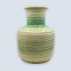Kähler; Vase with incised stripes in beige and green glaze