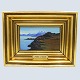 Emanuel A. 
Petersen 
Greenlandic oil 
painting with 
motif of 
Sermitsaiq seen 
from Godthåb, 
from ...