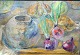 Clemmesen, Erik 
(1905 - 1984) 
Denmark: 
Arrangement 
with onions, 
1965. Oil on 
canvas. Signed. 
25 ...