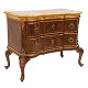 Large walnut veneered and gilt commode in the manner of Mathias Ortmann, 
Copenhagen, Denmark, circa 1750. H: 86cm. Top: 104x57cm