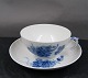 Blue Flower Curved Danish porcelain. Settings tea 
cups No 1551