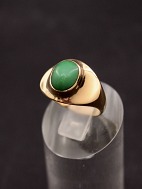 14 karat guld ring  med jade