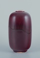 Nils Thorsson 
for Royal 
Copenhagen.
Large unique 
ceramic vase.
Oval shape. 
Ox-blood ...