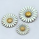 Anton Michelsen 
Daisy brooch
All sizes in 
gold-plated 
sterling silver 
and white 
enamel
Stamped ...