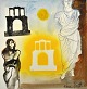 Degett, Karen 
(1954 - 2011) 
Denmark: 
Composition of 
Greek statues. 
Watercolor, 
print and 
drawing ...