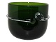 Small 
Holmegaard dark 
green glass 
flower pot.
Designed by 
artist Michael 
Bang.
Signed "HG5 
...