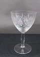 Vienna Antique or Wien Antik glassware with knob on cutted stem, by Lyngby Glass-Works, Denmark. Clear white wine glasses 12cm