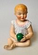 Bisquit 
figurine - cold 
painted - boy 
with ball, 19th 
century 
Germany. 
Height: 8.5 cm.
