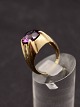 14 carat gold 
ring size 53-54 
with amethyst 
D. 1 cm. from 
goldsmith 
Herman Siersbøl 
Copenhagen ...