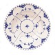 Set of five 
early Royal 
Copenhagen blue 
fluted full 
lace deep 
plates period 
1870-90
D: 22cm