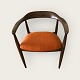 Armchair in 
dark stained 
wood designed 
by Arne Wahl 
Iversen 
manufactured by 
N. Eilersen. 
Height ...