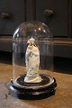 Dekorativ , 
gammel 
cylinderformet 
fransk glas 
Dome / Globe 
på sort træ 
bund til 
udstilling. ...
