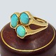 Carl Antonsen; 
Ring of 14k 
gold, set with 
three opals
Ring size: 54
Stamped "CA 
585".
C. ...