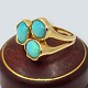 Carl Antonsen; 
Ring of 14k 
gold set with 
opals