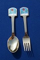 Michelsen 
Christmas 
spoons and 
forks of Danish 
gilt sterling 
silver. 
Anton 
Michelsen set 
...