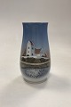 Bing and 
Grondahl Art 
Nouveau Vase 
with Village 
Church No. 
1302/6210. 
Measures 17 cm 
/ 6.7 in. ...