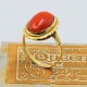A ring in 14k 
gold set with a 
coral.
Ring size 58.
Please contact 
us if you're
looking for 
...