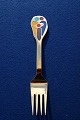 Michelsen Christmas fork 2000 of Danish gilt sterling silver