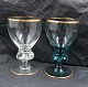 Gisselfeldt 
(Gisselfeld) 
with gold rim 
glassware by 
Holmegaard 
Glass-Works, 
Denmark.
White wine ...