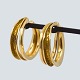 Anette Kræn; Pair of ear rings in 14k gold Anette Kræn; Pair of ear rings in 14k gold