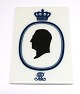 Royal 
Copenhagen. 
Plaque with 
King Frederik 
IX. Measures 
13*9 cm