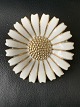 Marguerit broche 925S sterlingsølv, 
stemplet AM