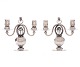 Pair of early 
Georg Jensen 
sterlingsilver 
candelabra 324
Designed 1919
H: 22cm. W: 
25cm. W: ...