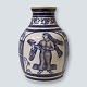 L. Hjorth; Hans 
Adolf Hjorth 
ceramic vase 
with grey and 
blue glaze.
H. 24 cm. 
Diam. 17 ...