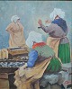 Mortensen, 
Christian (1908 
- ) Denmark: 
The fishing 
wives on Gammel 
Strand. 
Copenhagen. Oil 
on ...