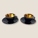 Royal 
Copenhagen, 
Aluminia, Mocha 
cup, Black, 7 
cm in diameter, 
5.5 cm high, 
Saucer with or 
...
