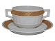 Royal 
Copenhagen Gold 
Fan, large soup 
cup with 
matching 
saucer.
Decoration 
number ...