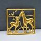 A. Dragsted 
gold jewellery
A. Dragsted; 
Brooch of 14k 
gold with motif 
of two deers.
L. 3.5 cm. ...